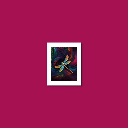 ABSTRACT DRAGONFLY **UNFRAMED ART PRINT**