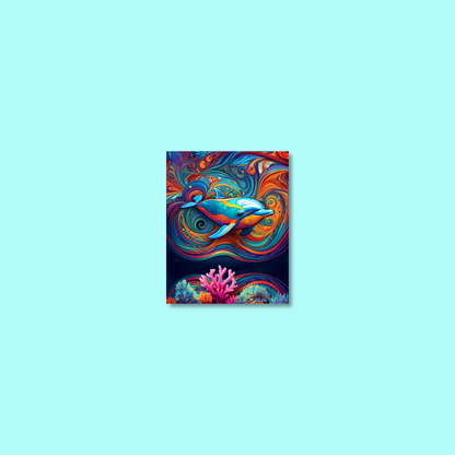ABSTRACT DOLPHIN **UNFRAMED ART PRINT**