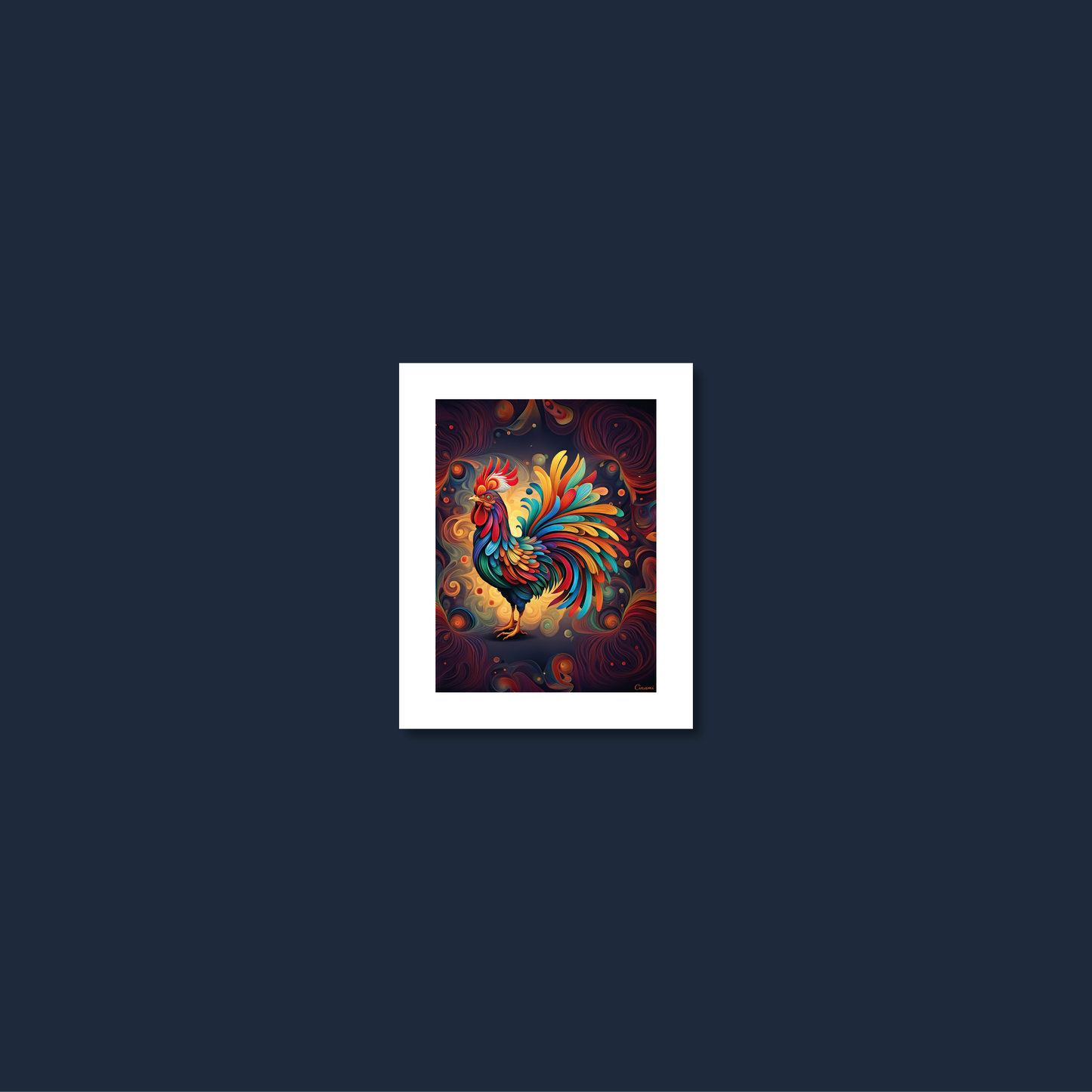 ABSTRACT COCKEREL **UNFRAMED ART PRINT**