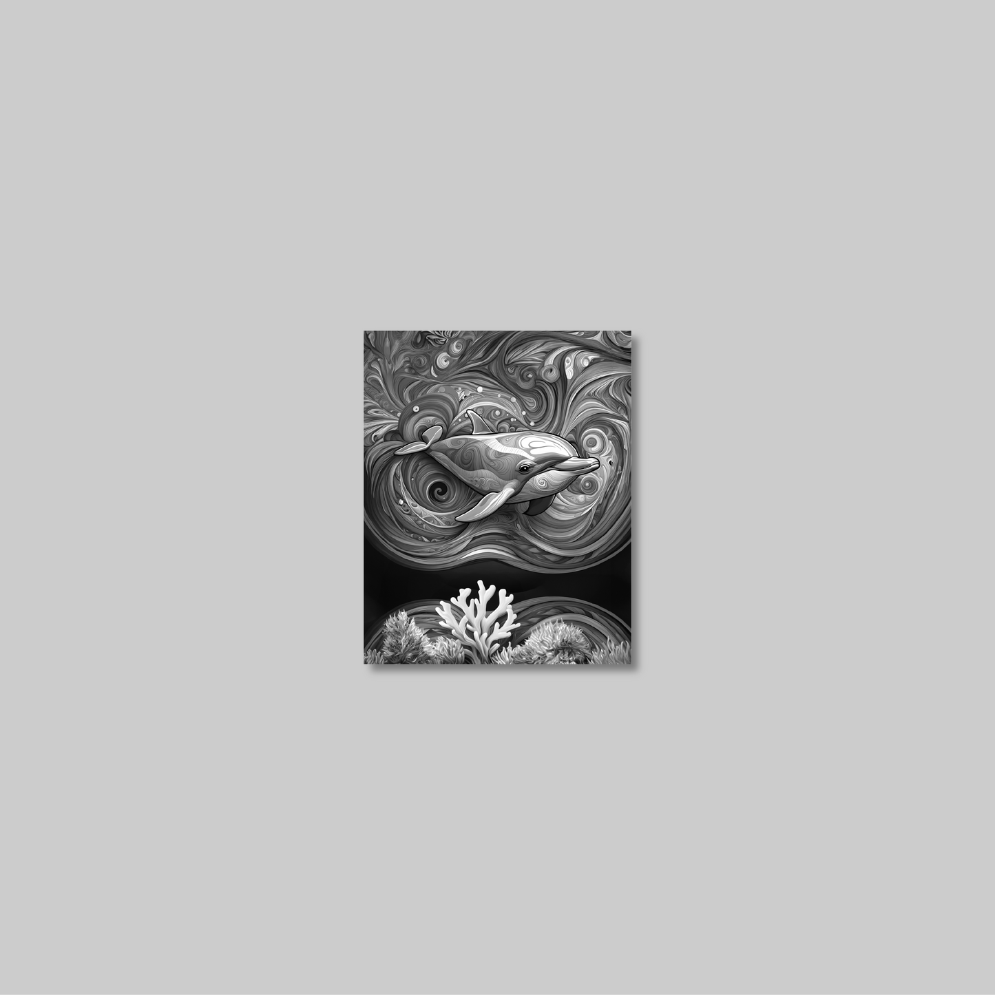 ABSTRACT DOLPHIN **UNFRAMED ART PRINT**