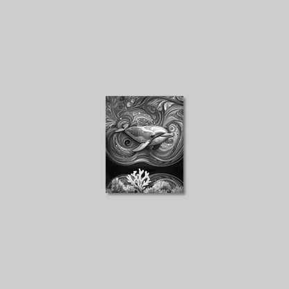 ABSTRACT DOLPHIN **UNFRAMED ART PRINT**
