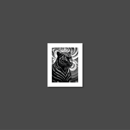 ABSTRACT BLACK PANTHER **UNFRAMED ART PRINT**