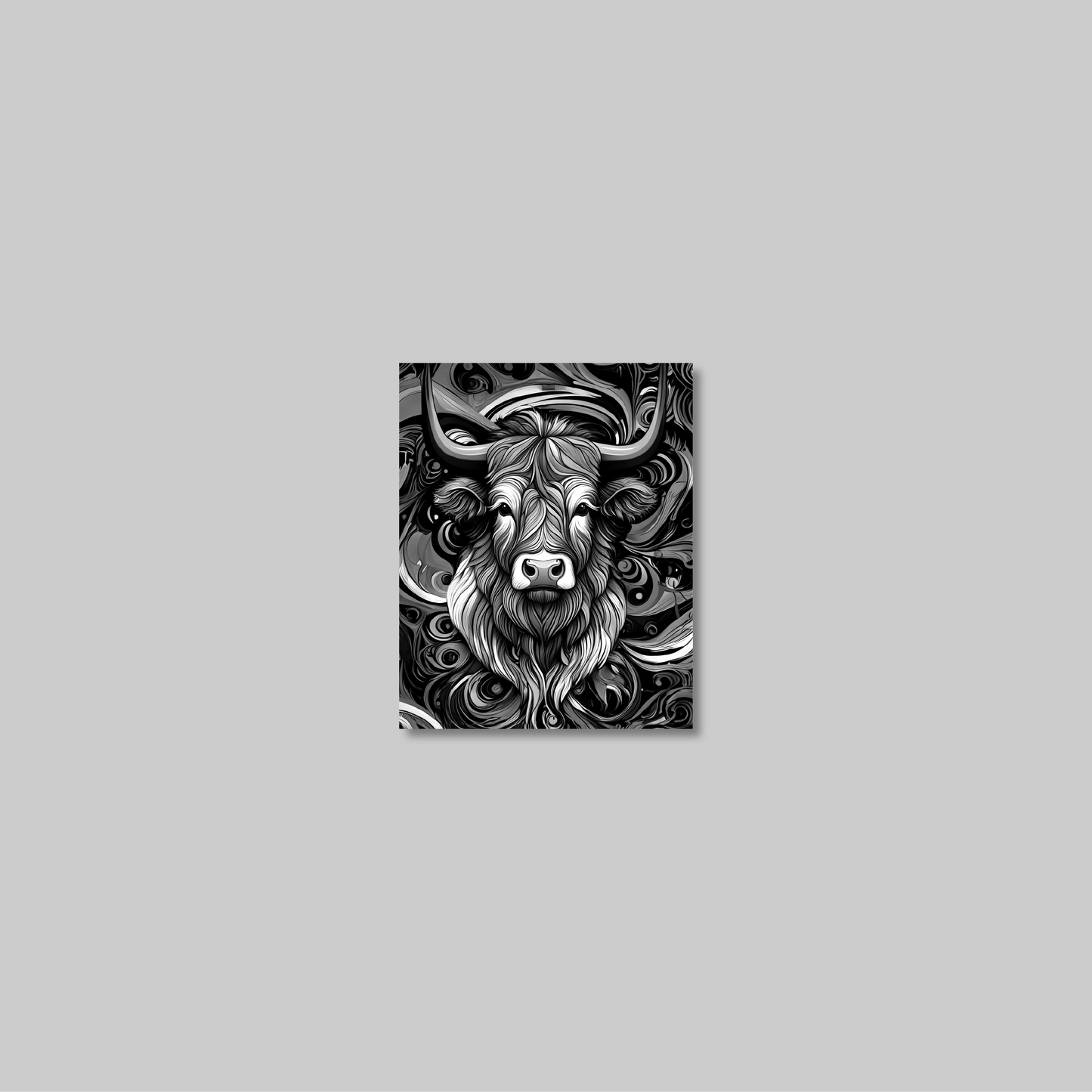 ABSTRACT HIGHLAND CATTLE **UNFRAMED ART PRINT**