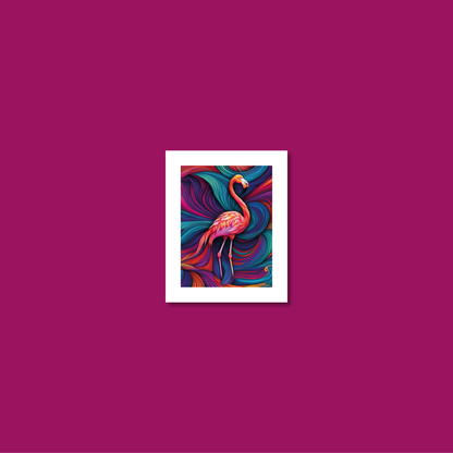 ABSTRACT FLAMINGO **UNFRAMED ART PRINT**