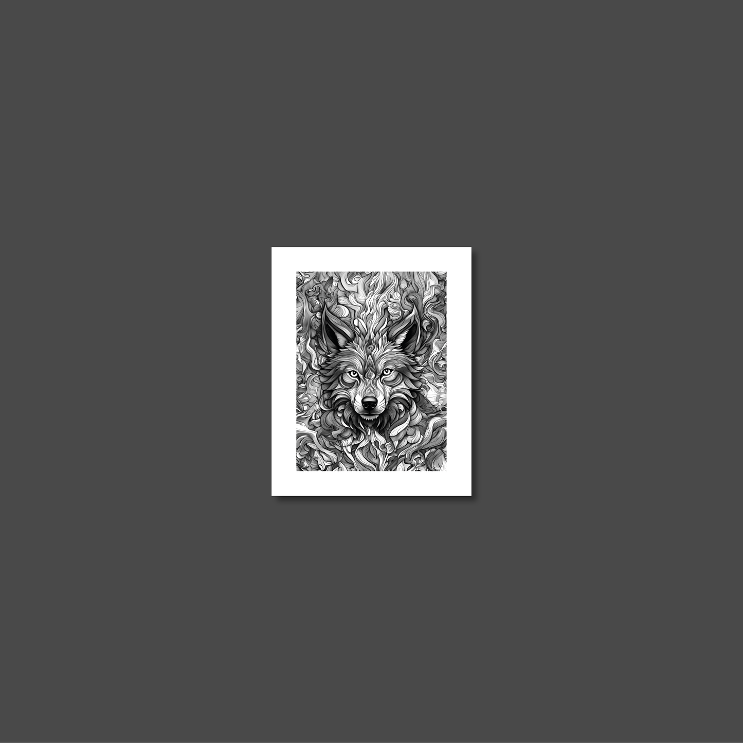 ABSTRACT WOLF **UNFRAMED ART PRINT**