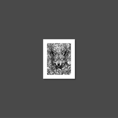 ABSTRACT WOLF **UNFRAMED ART PRINT**