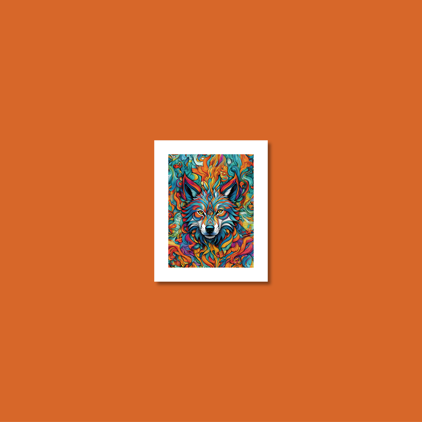 ABSTRACT WOLF **UNFRAMED ART PRINT**