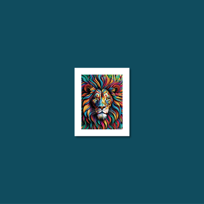 ABSTRACT LION **UNFRAMED ART PRINT**