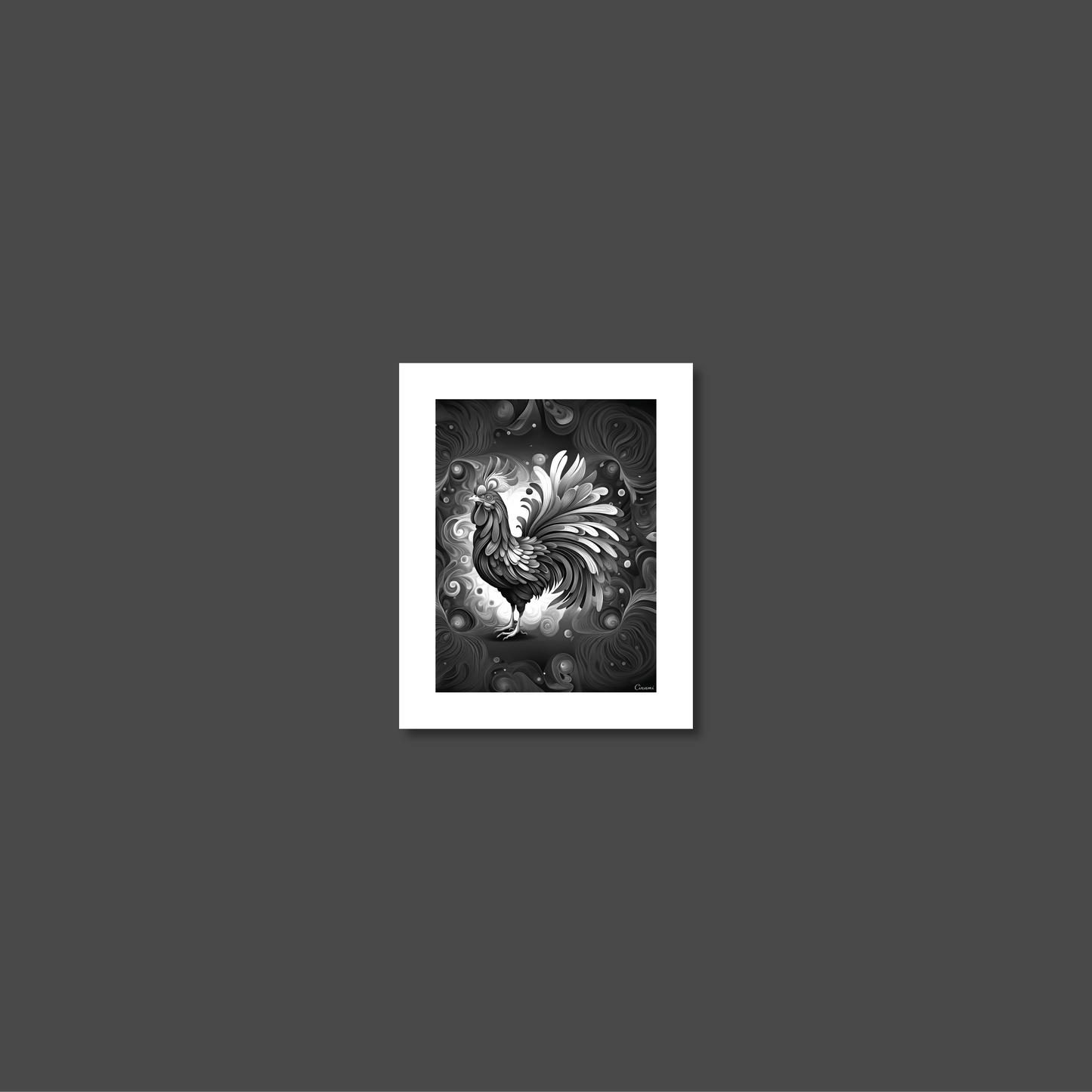 ABSTRACT COCKEREL **UNFRAMED ART PRINT**