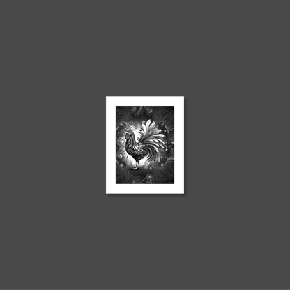 ABSTRACT COCKEREL **UNFRAMED ART PRINT**