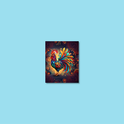 ABSTRACT COCKEREL **UNFRAMED ART PRINT**