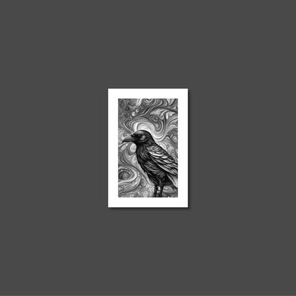 ABSTRACT CROW **UNFRAMED ART PRINT**