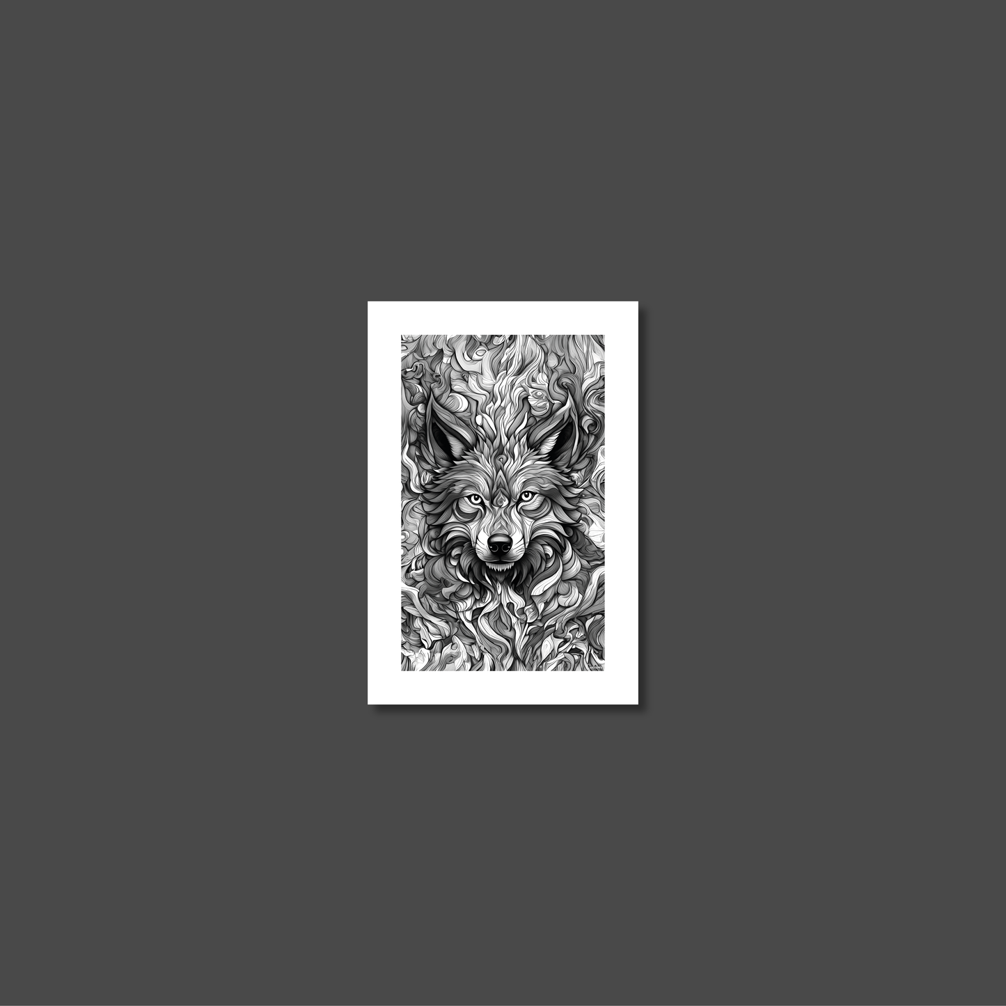 ABSTRACT WOLF **UNFRAMED ART PRINT**