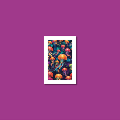 ABSTRACT JELLYFISH **UNFRAMED ART PRINT**