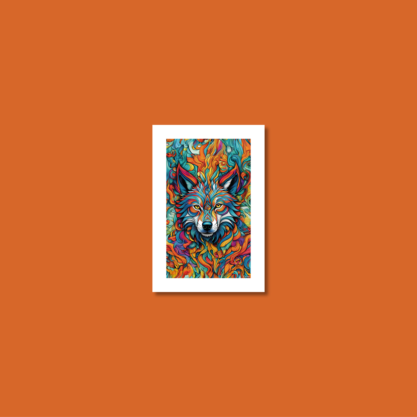 ABSTRACT WOLF **UNFRAMED ART PRINT**