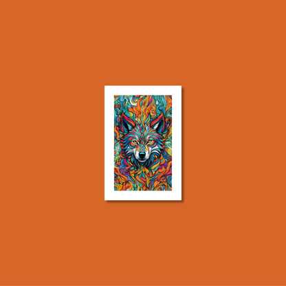 ABSTRACT WOLF **UNFRAMED ART PRINT**