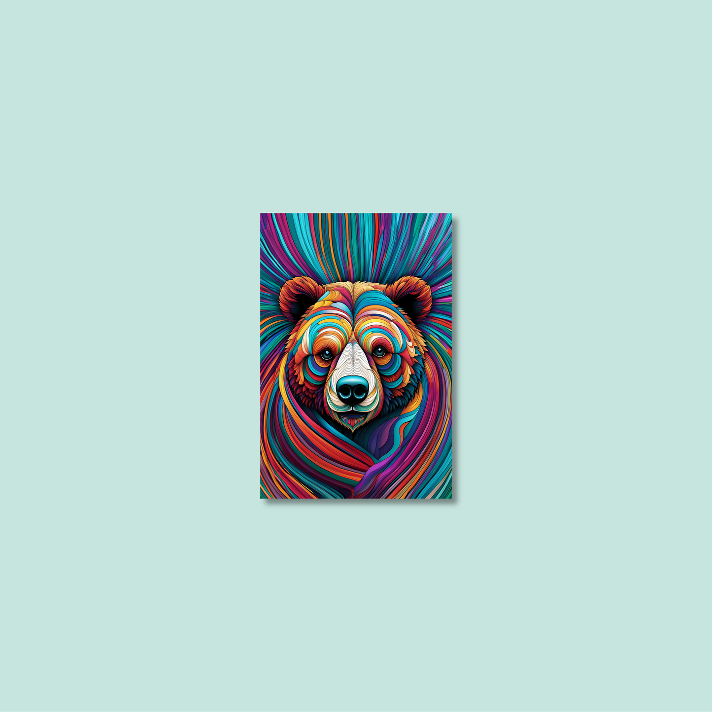 ABSTRACT BEAR **UNFRAMED ART PRINT**