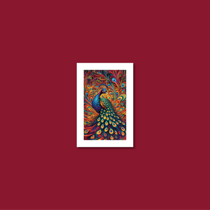 ABSTRACT PEACOCK **UNFRAMED ART PRINT**