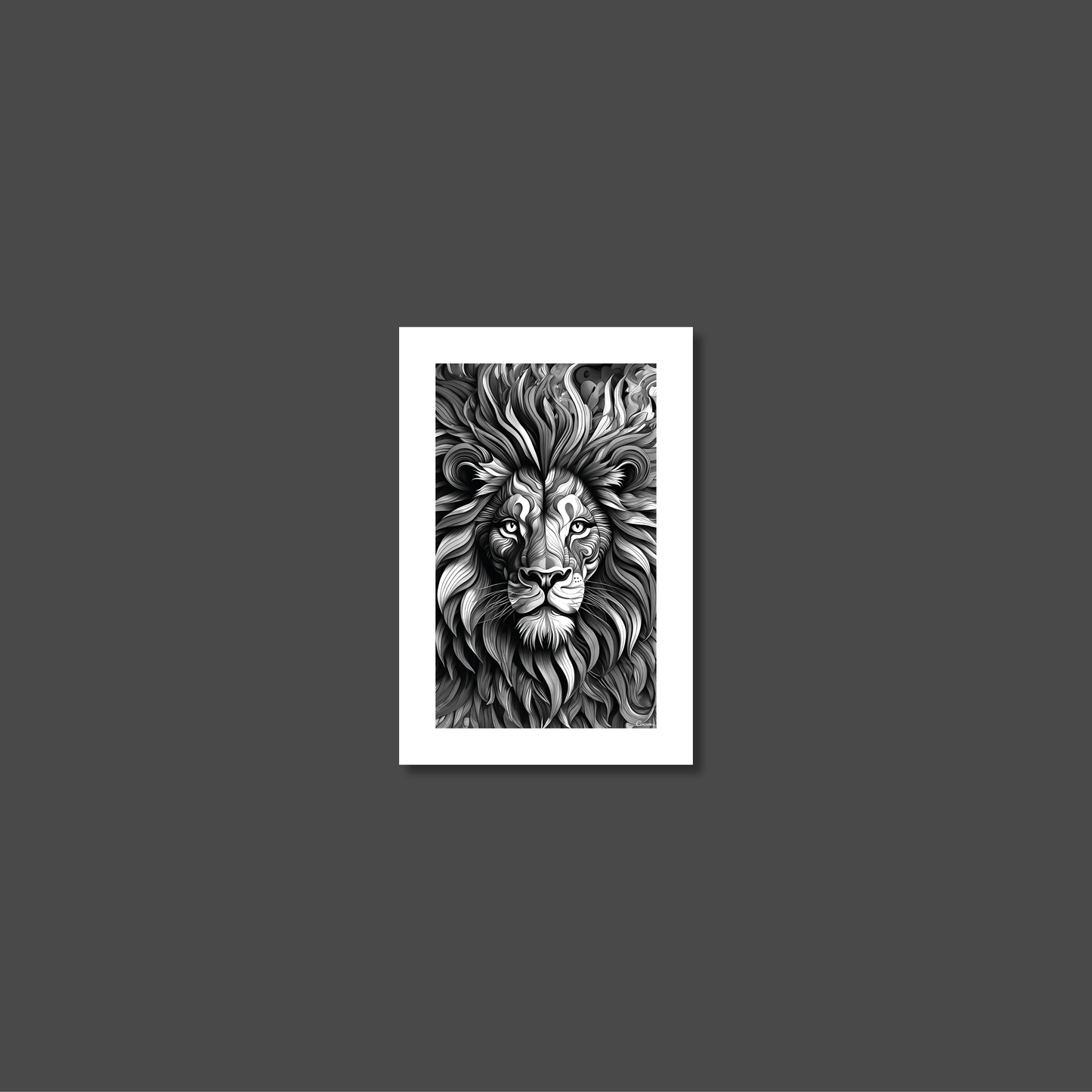 ABSTRACT LION **UNFRAMED ART PRINT**