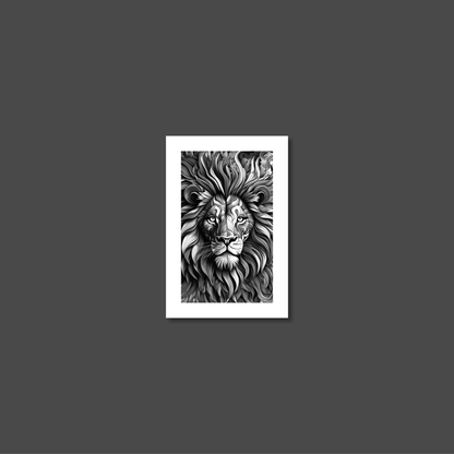 ABSTRACT LION **UNFRAMED ART PRINT**