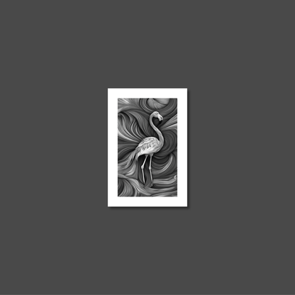 ABSTRACT FLAMINGO **UNFRAMED ART PRINT**