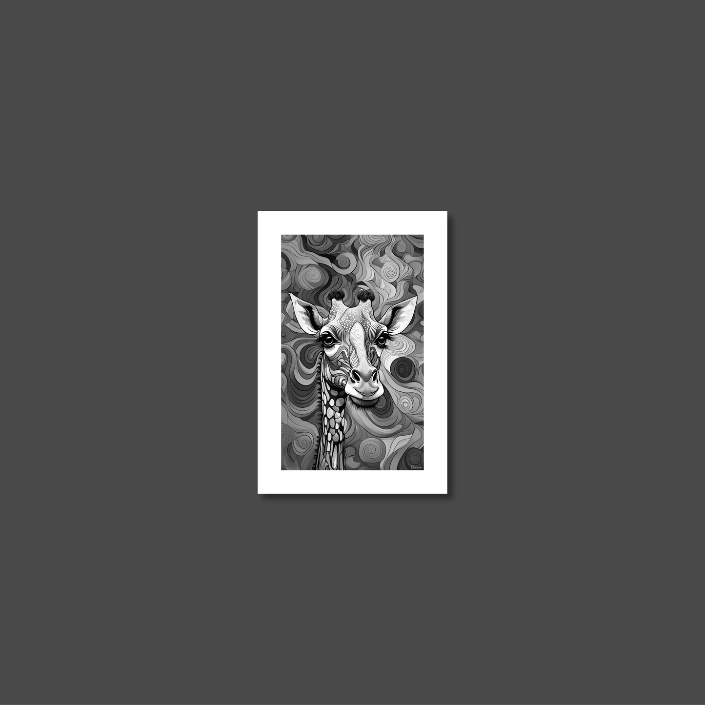 ABSTRACT GIRAFFE **UNFRAMED ART PRINT**