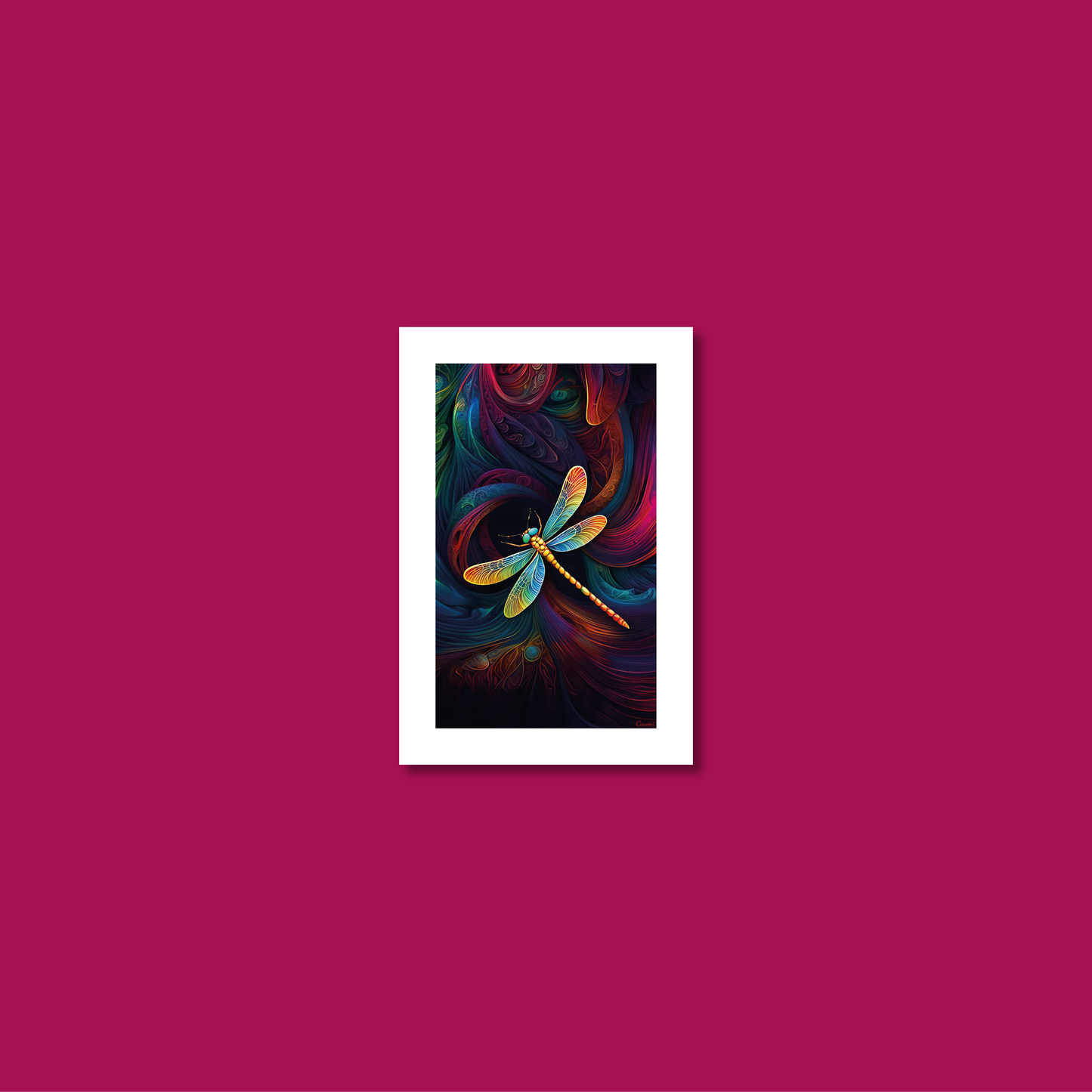 ABSTRACT DRAGONFLY **UNFRAMED ART PRINT**