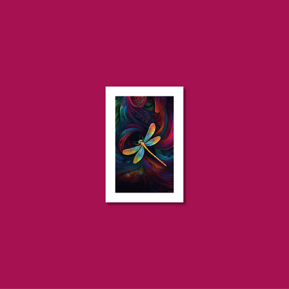 ABSTRACT DRAGONFLY **UNFRAMED ART PRINT**
