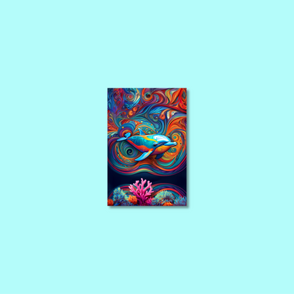 ABSTRACT DOLPHIN **UNFRAMED ART PRINT**