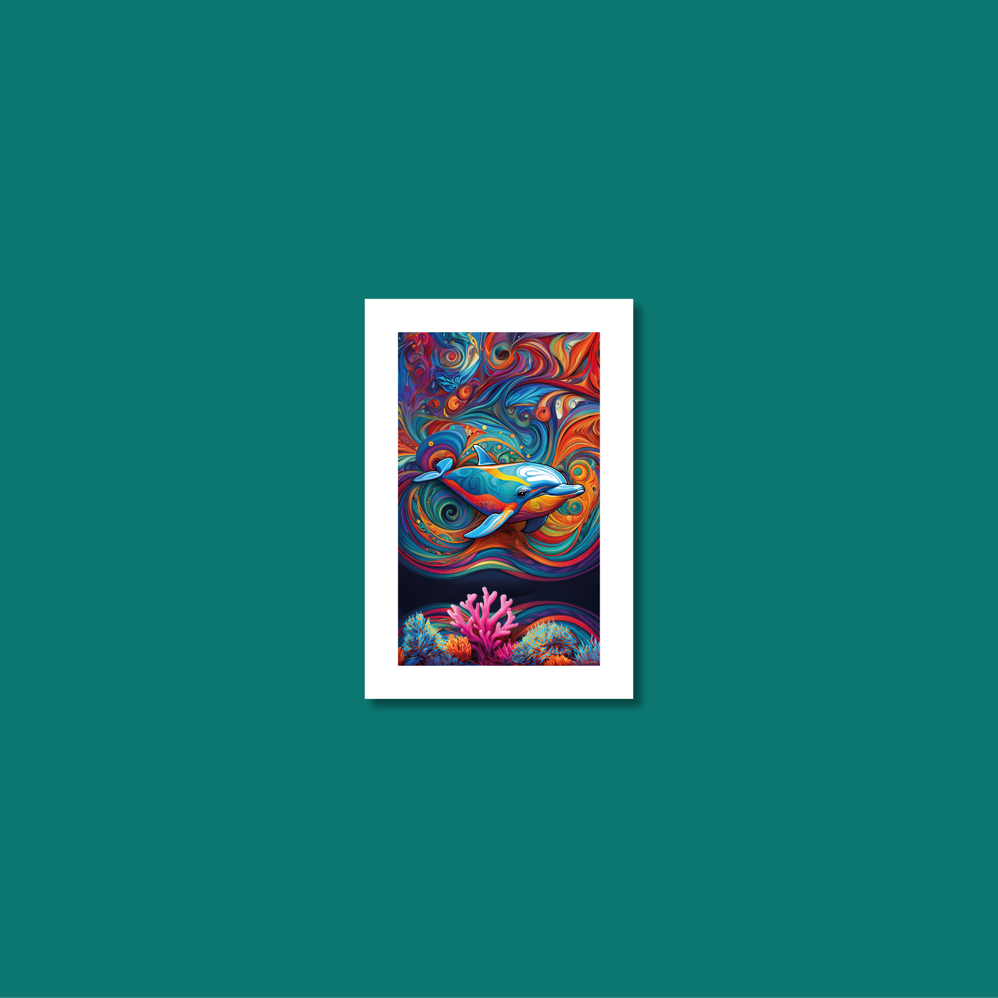 ABSTRACT DOLPHIN **UNFRAMED ART PRINT**