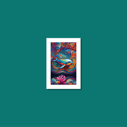 ABSTRACT DOLPHIN **UNFRAMED ART PRINT**