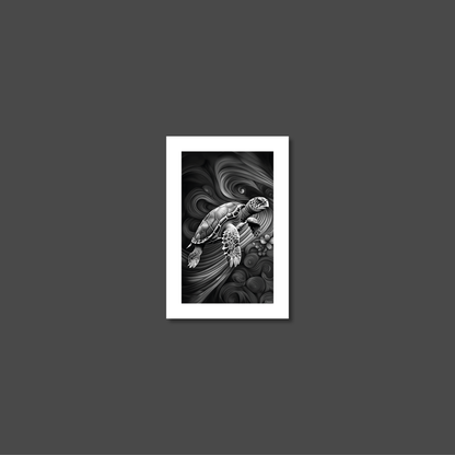 ABSTRACT TURTLE **UNFRAMED ART PRINT**