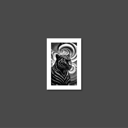ABSTRACT BLACK PANTHER **UNFRAMED ART PRINT**