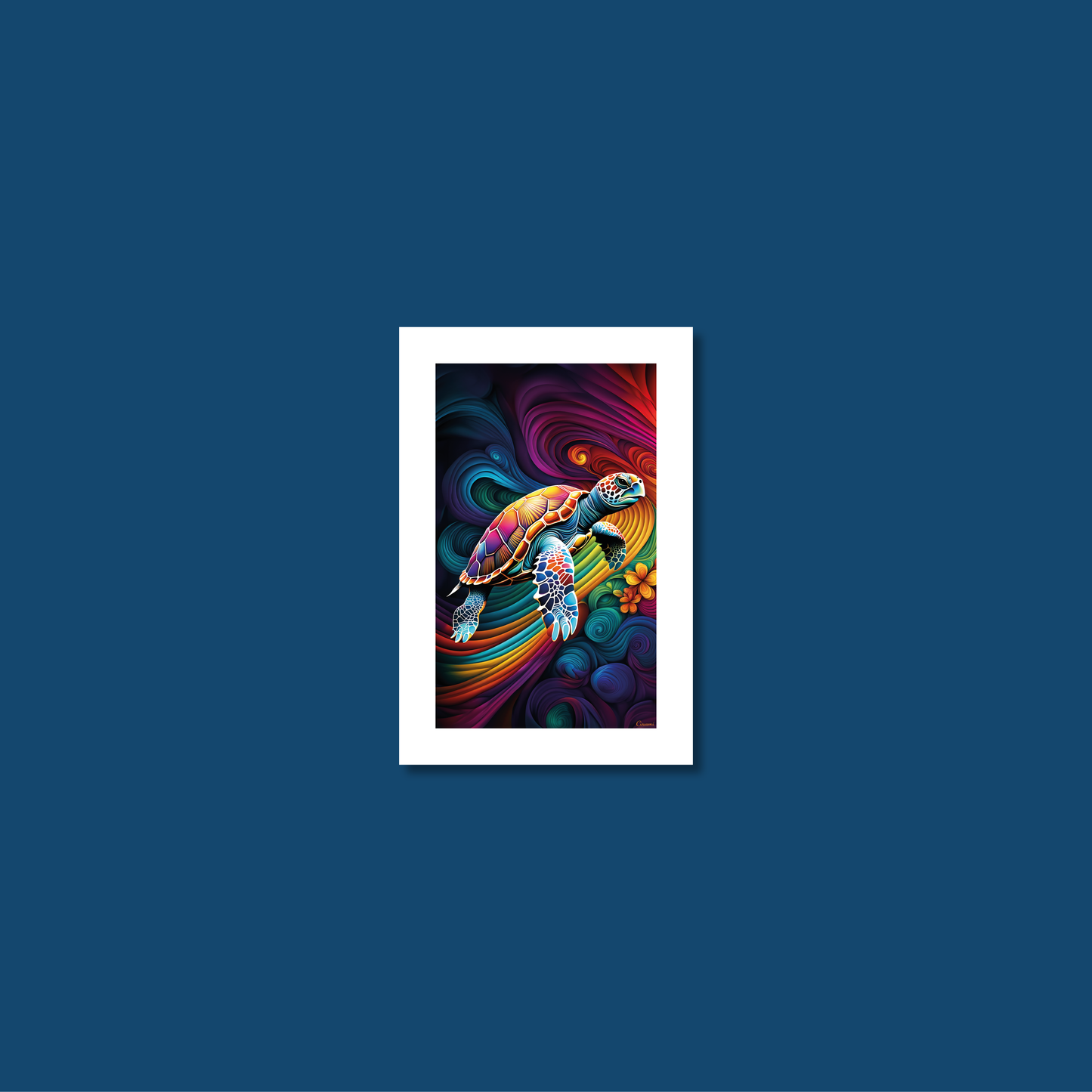 ABSTRACT TURTLE **UNFRAMED ART PRINT**