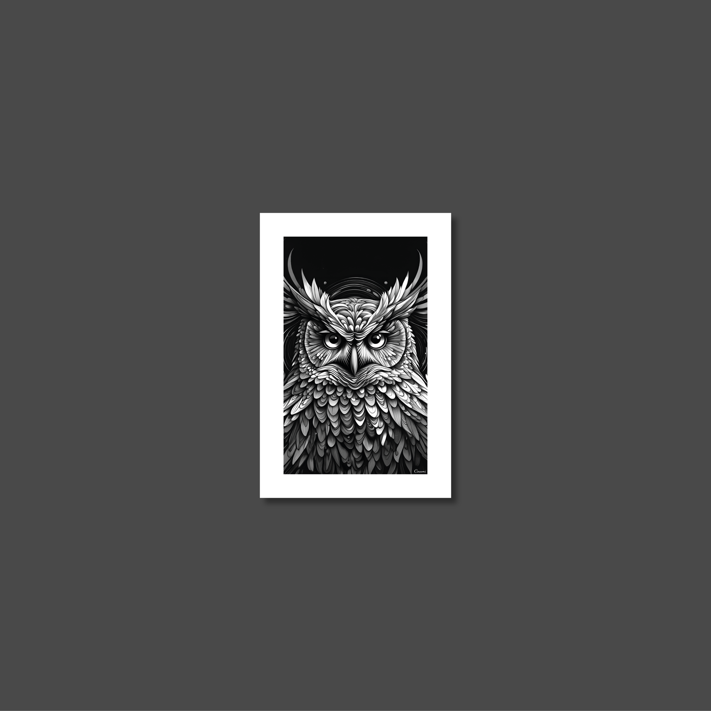 ABSTRACT OWL **UNFRAMED ART PRINT**