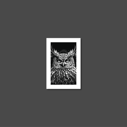 ABSTRACT OWL **UNFRAMED ART PRINT**