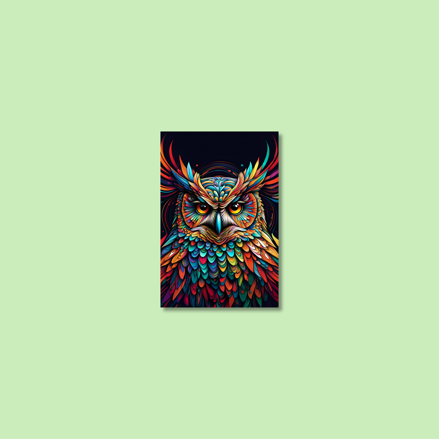 ABSTRACT OWL **UNFRAMED ART PRINT**