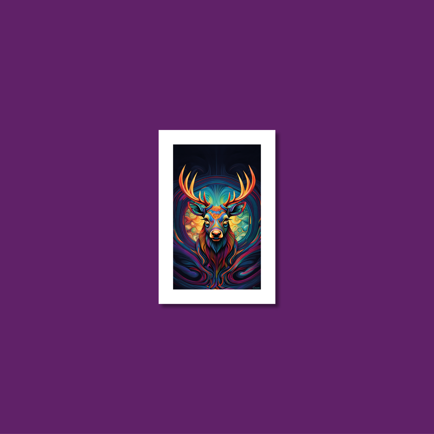 ABSTRACT STAG **UNFRAMED ART PRINT**