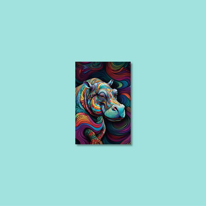 ABSTRACT HIPPO **UNFRAMED ART PRINT**