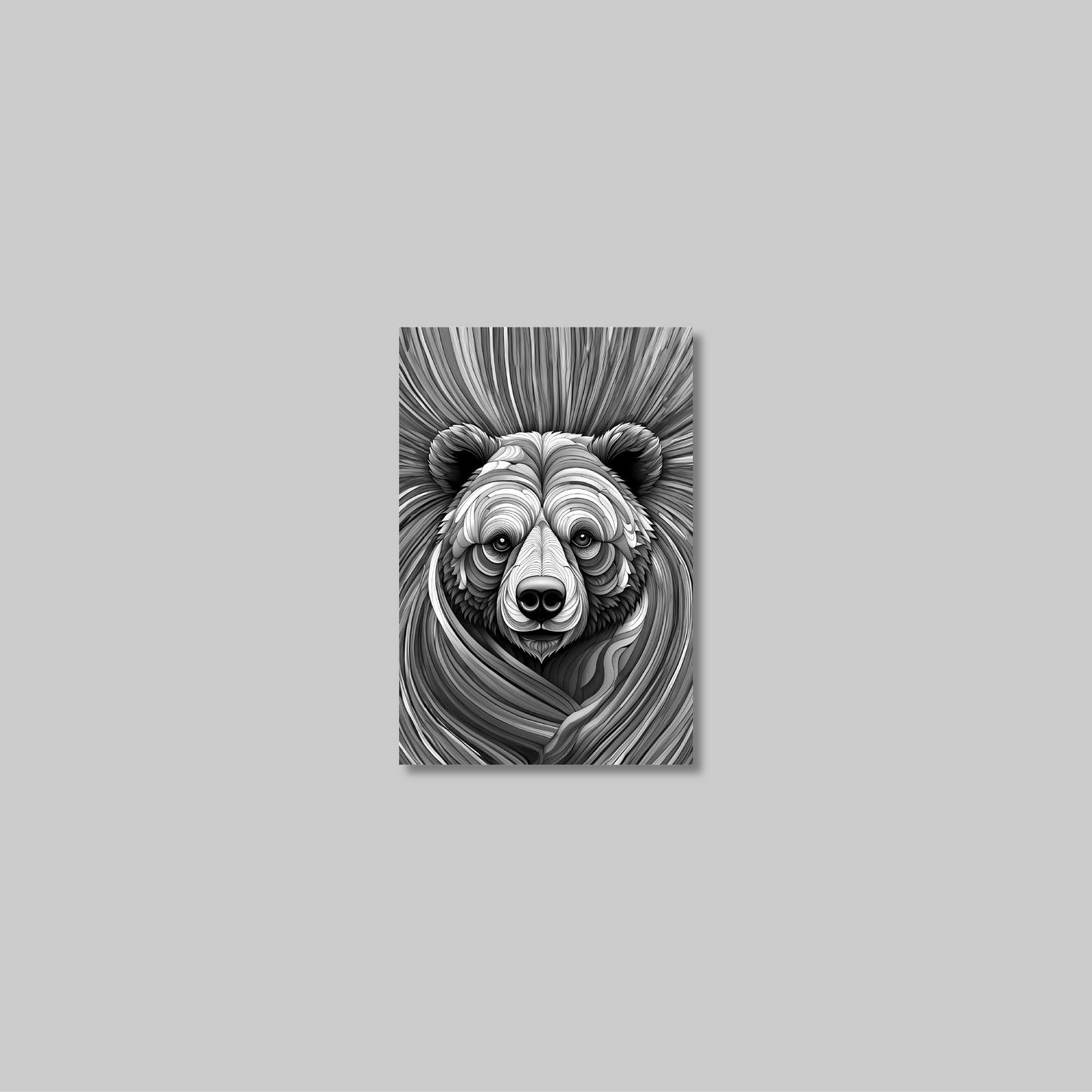 ABSTRACT BEAR **UNFRAMED ART PRINT**