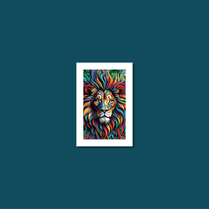 ABSTRACT LION **UNFRAMED ART PRINT**