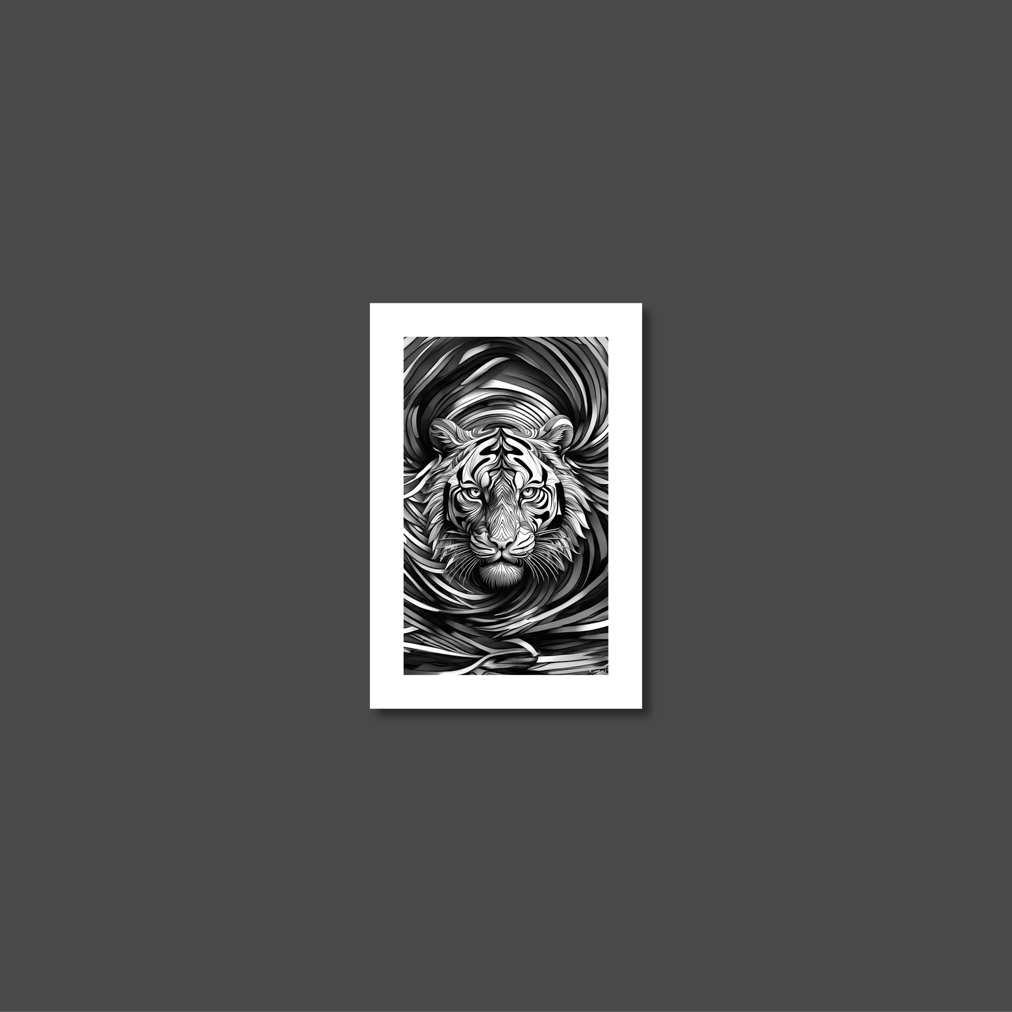 ABSTRACT TIGER **UNFRAMED ART PRINT**