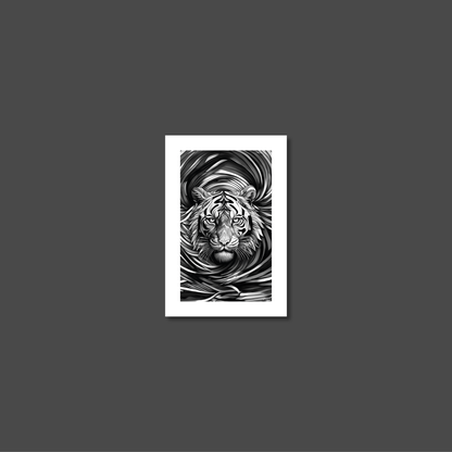 ABSTRACT TIGER **UNFRAMED ART PRINT**