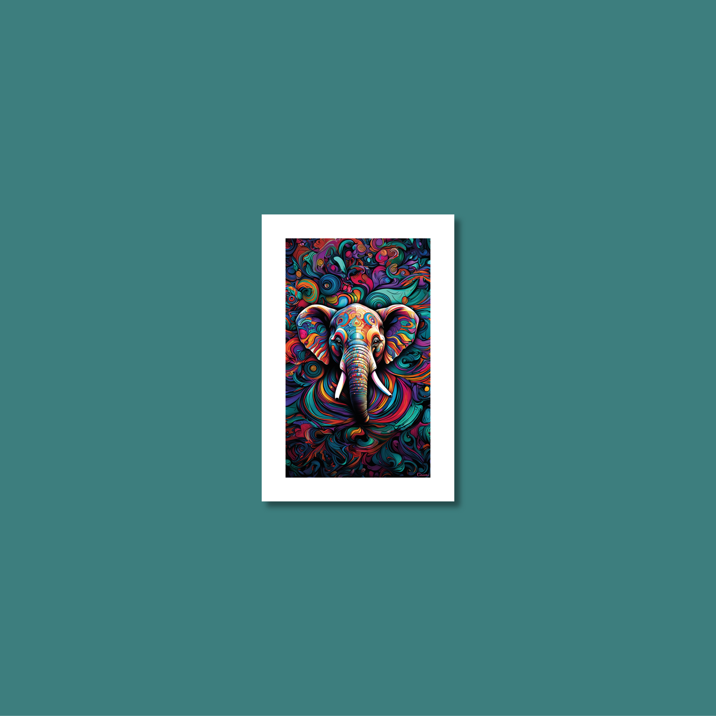ABSTRACT ELEPHANT **UNFRAMED ART PRINT**