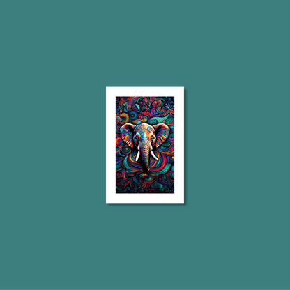 ABSTRACT ELEPHANT **UNFRAMED ART PRINT**