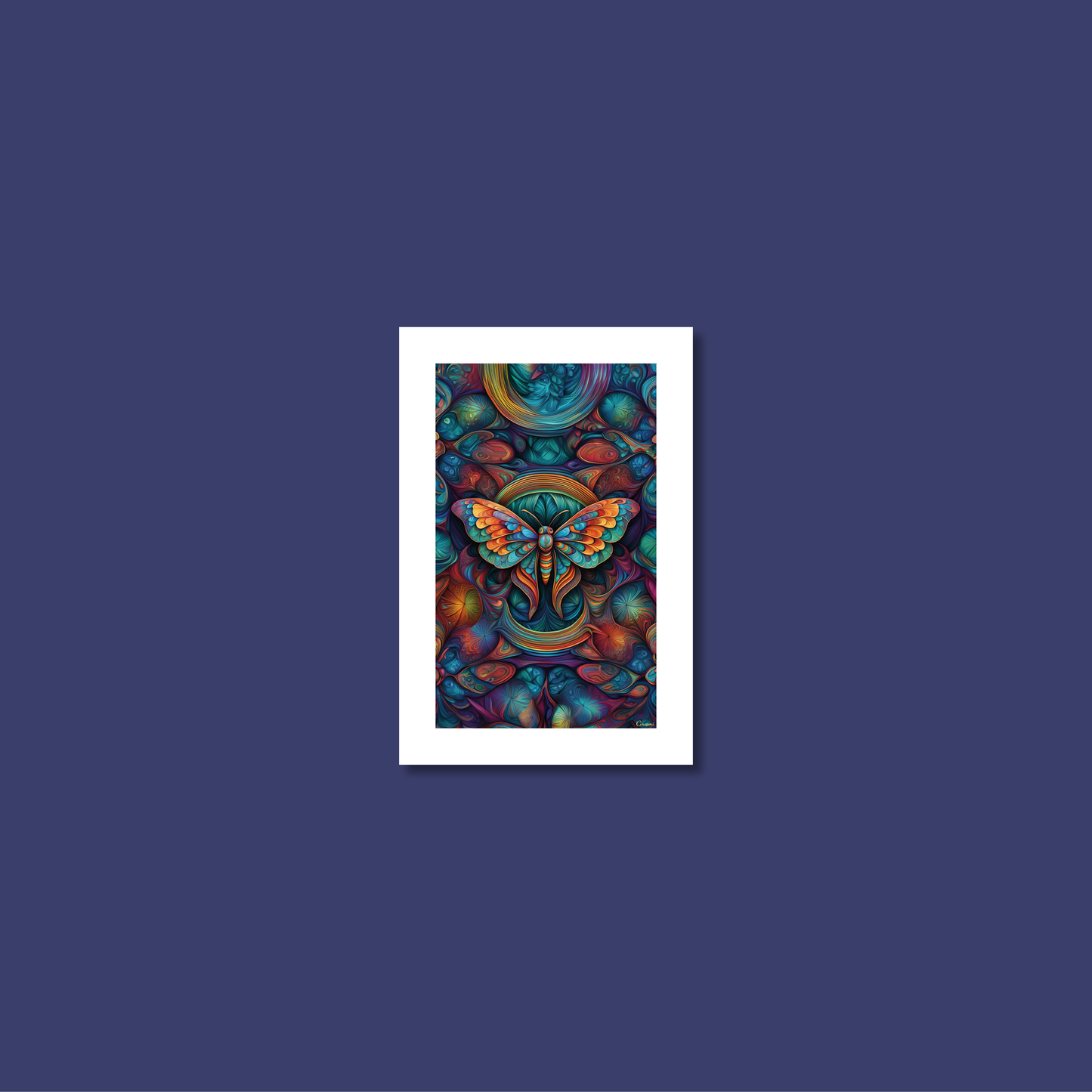 ABSTRACT MOTH **UNFRAMED ART PRINT**