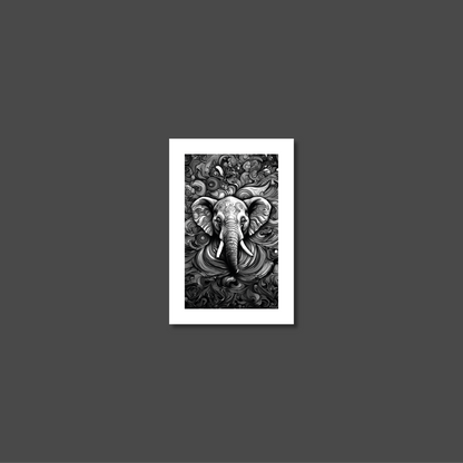 ABSTRACT ELEPHANT **UNFRAMED ART PRINT**