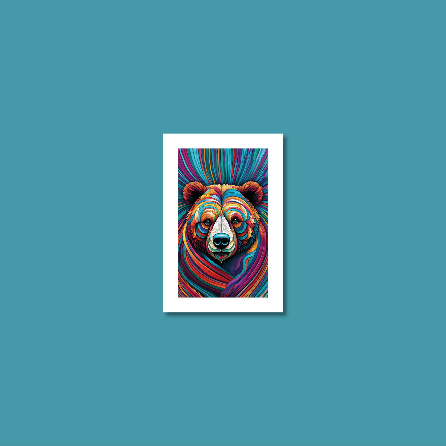 ABSTRACT BEAR **UNFRAMED ART PRINT**