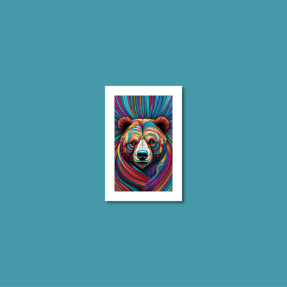 ABSTRACT BEAR **UNFRAMED ART PRINT**