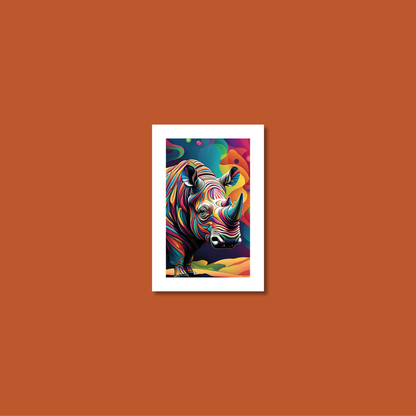 ABSTRACT RHINO **UNFRAMED ART PRINT**
